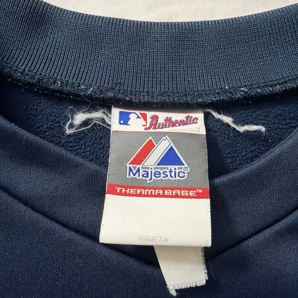 Majestic White Sox Therma Base Pullover Sweatshirt Men's XL Blue Red Spring Trai - Picture 13 of 16